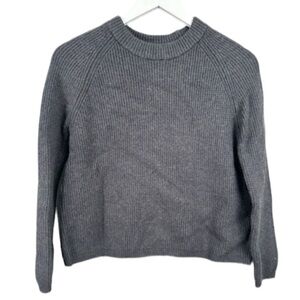 Tahari Gray Cropped Casual Sweater Size XS